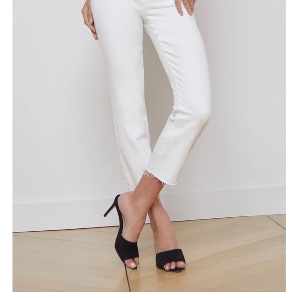 Authentic All White L’Agence Sara high rise cropped slim jeans size 29 - Picture 7 of 16
